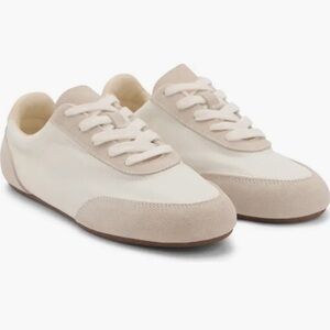 Mango Mixed Media Leather Ballet Sneaker